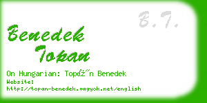 benedek topan business card